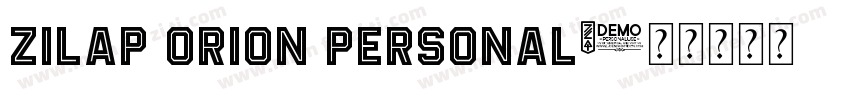 Zilap Orion Personal字体转换